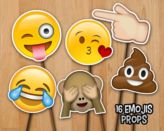 printable emoji photo booth props